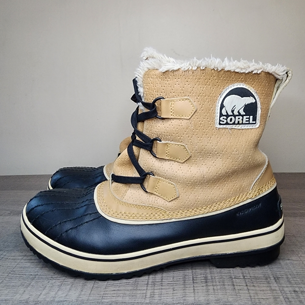 Sorel Boots Leather Lace Up Waterproof Women's Size 10
